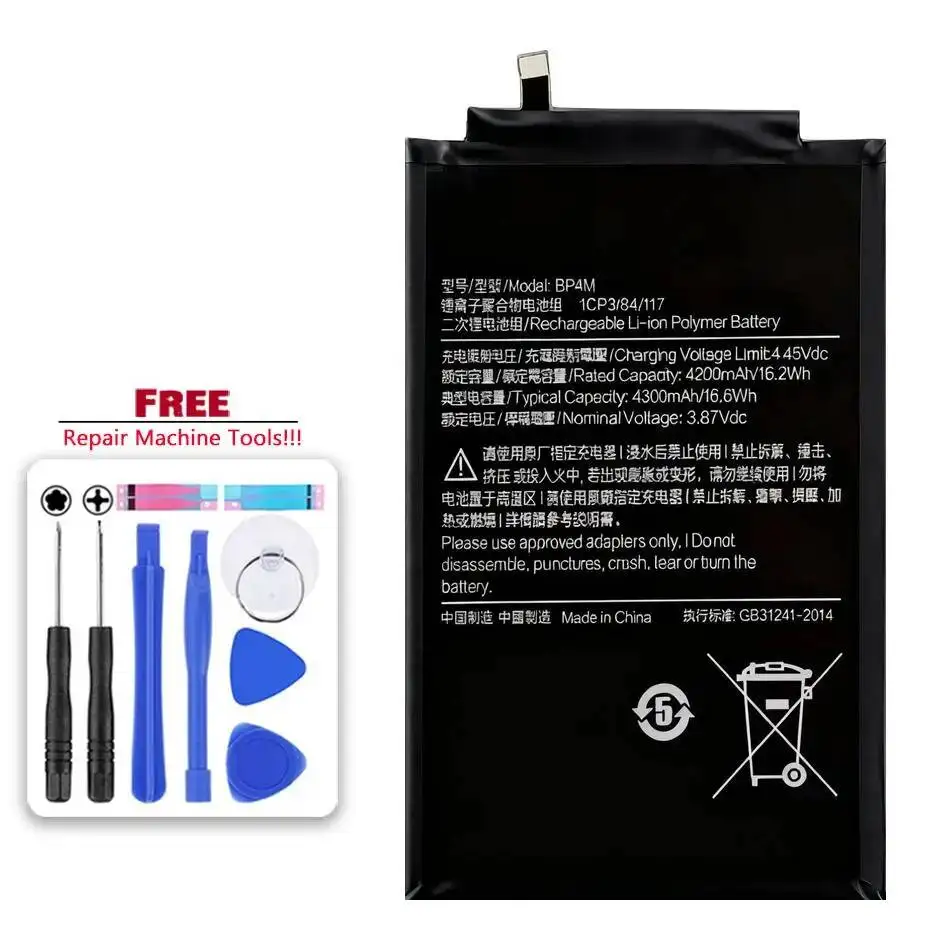 For Xiaomi Pad 6 Pro Durable Reliable Replacement Tablet Battery BP4M 4300Mah