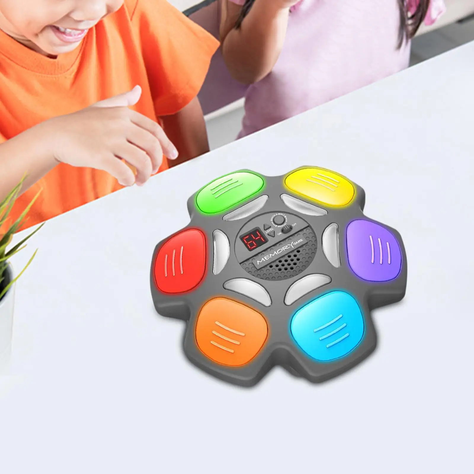Fun Electronic Memory Game Electronic Repeat Color Memorizing Training Learning Travel Toy With Music Light For Kids Gifts 6+ 4