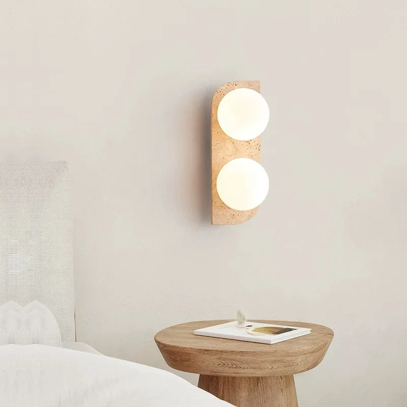Japanese Style Wasabi Bedroom Bedside Sconce Wall Lamp Modern Simple Creamy Wind Entrance Stairway Corridor Aisle Study Foyer