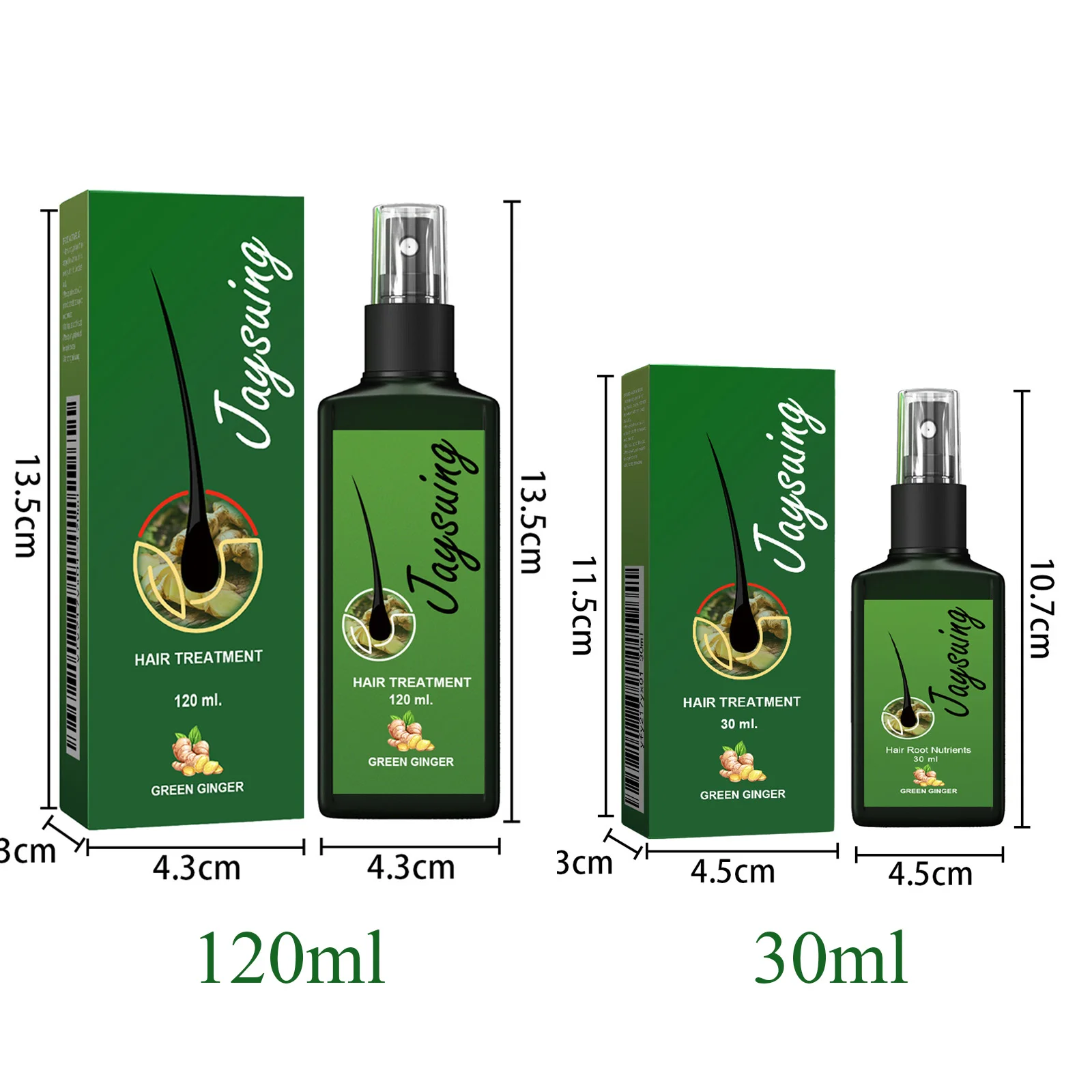 Ginger-Infused Hair Strengthening Serum & Nourishing Scalp Treatment