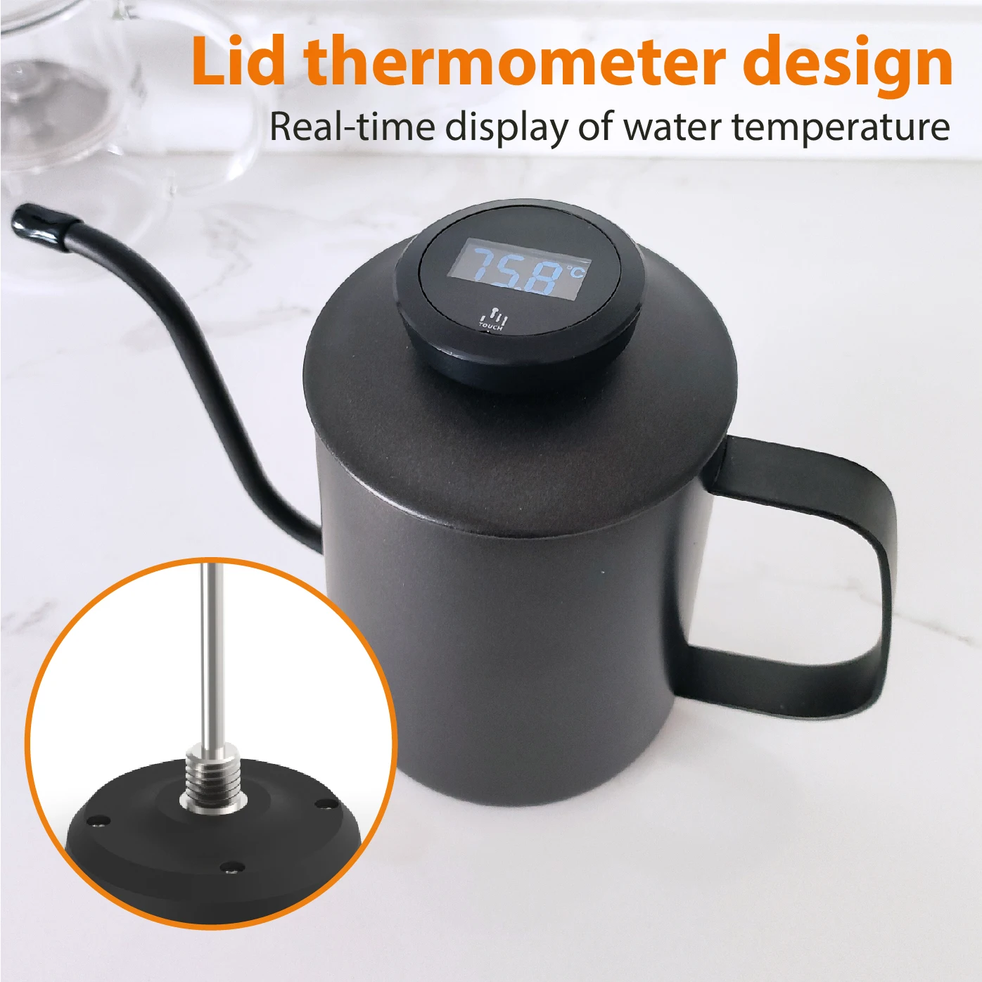 Wireless digital kitchen probe for barbecue, electronic kitchen probe, water, milk, meat, coffee 2