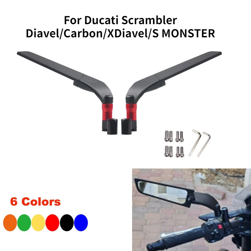 

Wind Wing Rearview Mirror For Ducati Scrambler Diavel/Carbon/XDiavel/S MONSTER Side Reversing Mirrors Retroviseur Espelhos Moto