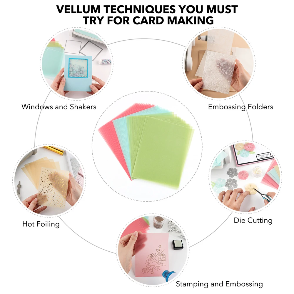 컬러 반투명 부드러운 벨룸 종이 시트, 내열성 진주 골드 및 실버 시스루 종이, 공예 트레이싱용, 4.25x5.5 인치