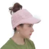 Women Girls Ponytail Baseball Cap Winter Warm Wool Knit Hat Empty Top Stretchy Beanie Caps Fashion Outdoor Ski Beanie Knit Hat 5