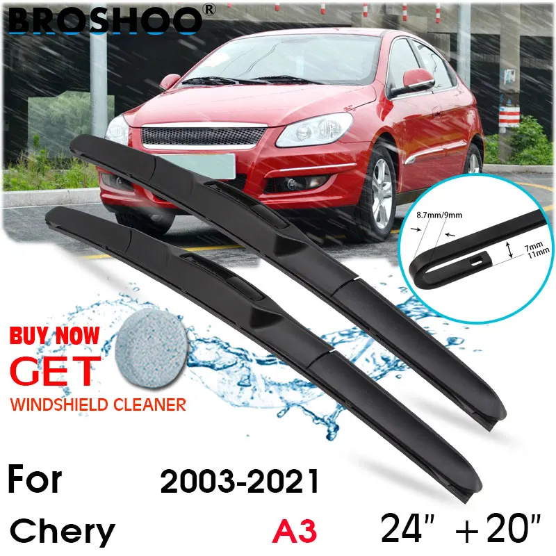 

Автомобильный стеклоочиститель лобовое стекло стеклоочистители J крюк авто аксессуары для Chery A3 24 "+ 20" 2003-2021