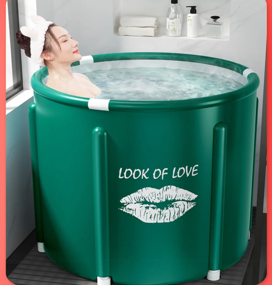 Adult Bath Bucket Folding Bathtub Bidet Body Large Bathtub Thicken Shower Barrel Available Foldable Tub Portable SPA