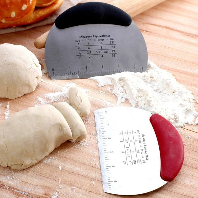 Stainless Steel Dough Cutter Scraper Bread Chopper with Scale