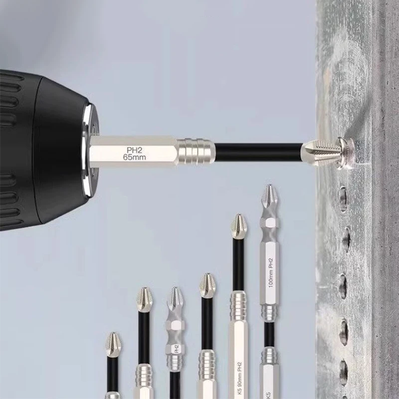 K5 Anti Impact And Anti Slip Head With Threaded Strong Magnetic Drill Head Ultra Hard Hexagonal Set Electric Screwdriver