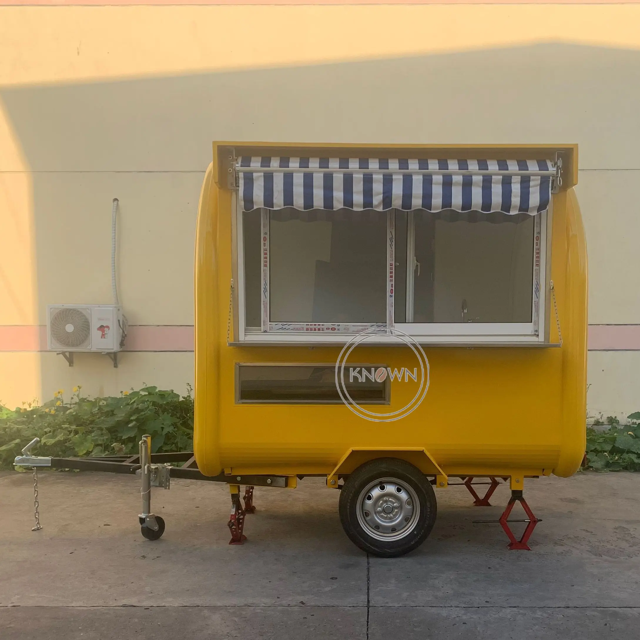 220cm Mobile Food Trailer Truck Ice Cream Food Cart Mobile Snack Food