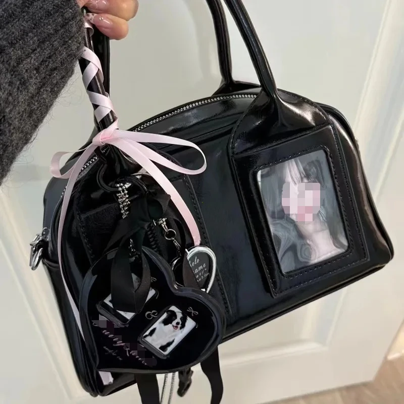 2026 New Y2K Harajuku Shoulder Bag Women Korean Transparent Ita Bag Crossbody Bag Female Japanese Designer Trend Handbag Purse