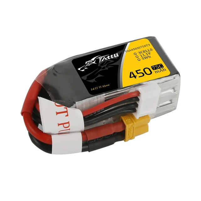 TATTU 3S 11.1V 450mAh 75C 3S1P Lipo Battery XT30 Plug for 90mm to 150mm Multirotor RC FPV Racing Drone 2