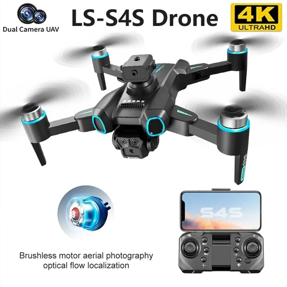 

LS-S4S RC Drone 5G WiFi FPV 360° Laser Obstacle Avoidance 4K HD Dual Camera Brushless Motor GPS Return RC Quadcopter Drone Toys