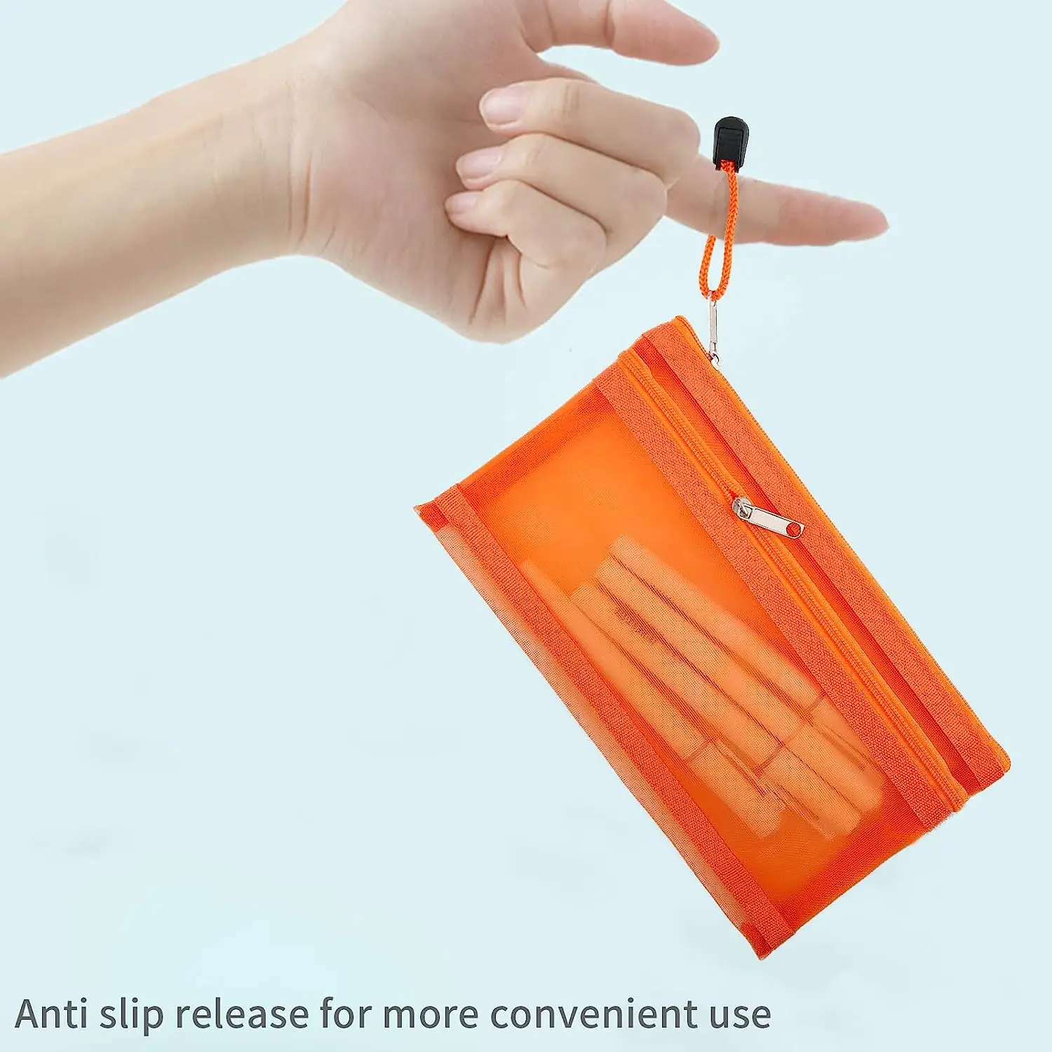 A6 메쉬 지퍼 주머니 문서 가방 방수 우편 파일 폴더 학교 사무용품 연필 케이스 1PC 화장품 메이크업 가방