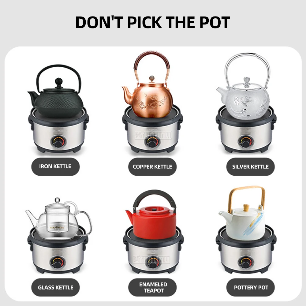 Water Heater Boiler Milk Heating Seat Household Electric Tea Stove with Temperature Control Function 5