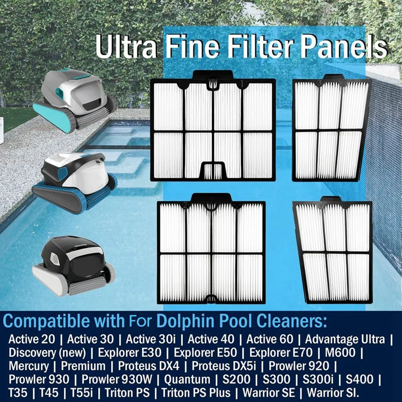 Panier Filtrant Ultra-fin De Rechange Pour Robot Piscine Dolphin - Compatible S200, S300, S300i, Active 20/30, M600, Etc.