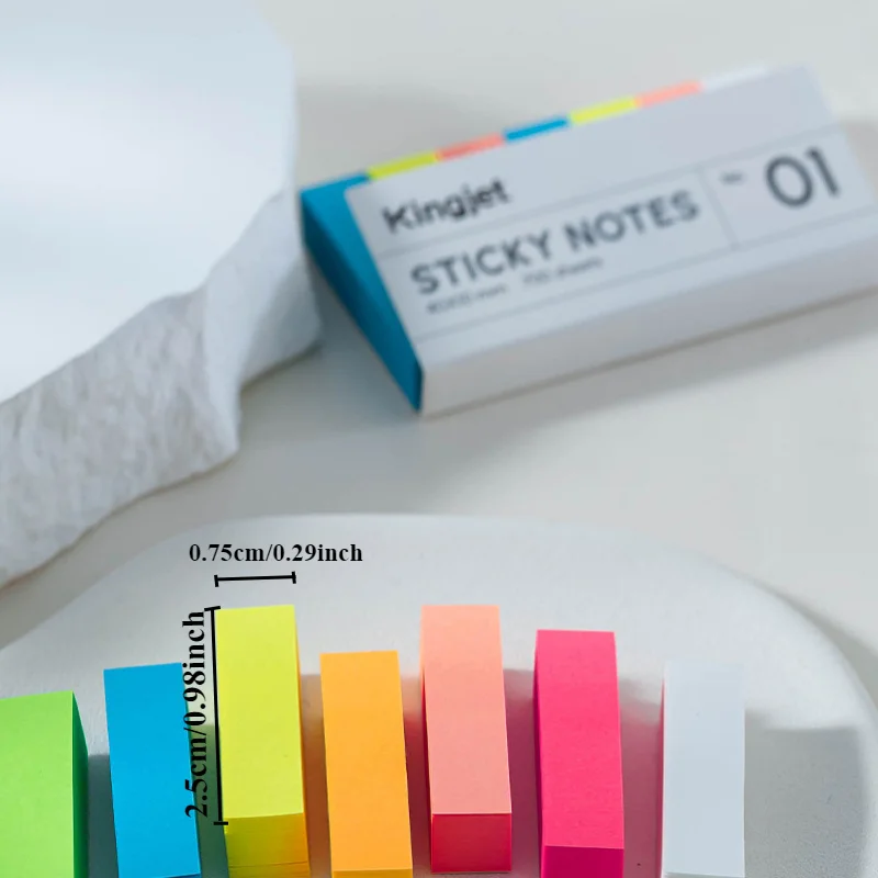 800 sheets of boxed sticky notes, 10 different colored index tabs, self-adhesive page markers, suitable for office and study pur - 2
