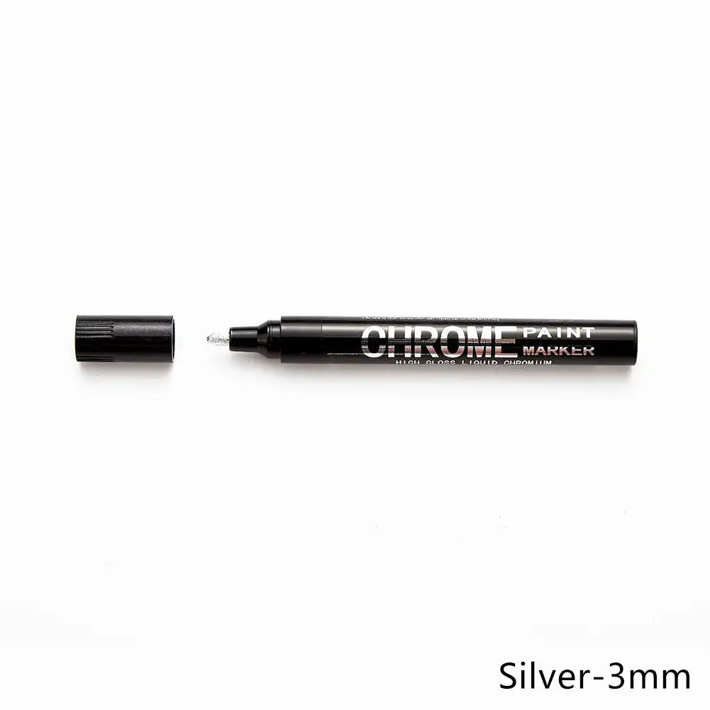 Silver Mirror Finish Reflective Paint Pen for Touch-Ups and Repairs