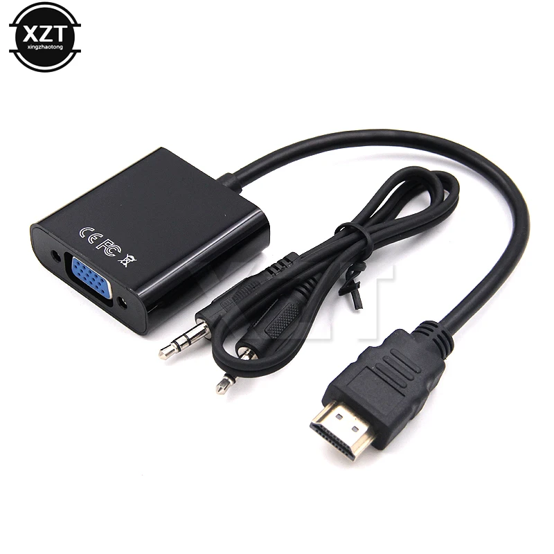 YACSEJAO Adaptador VGA a HDMI 1080P VGA macho a HDMI hembra convertidor  para computadora, computadora de escritorio, portátil, PC, monitor,  proyector