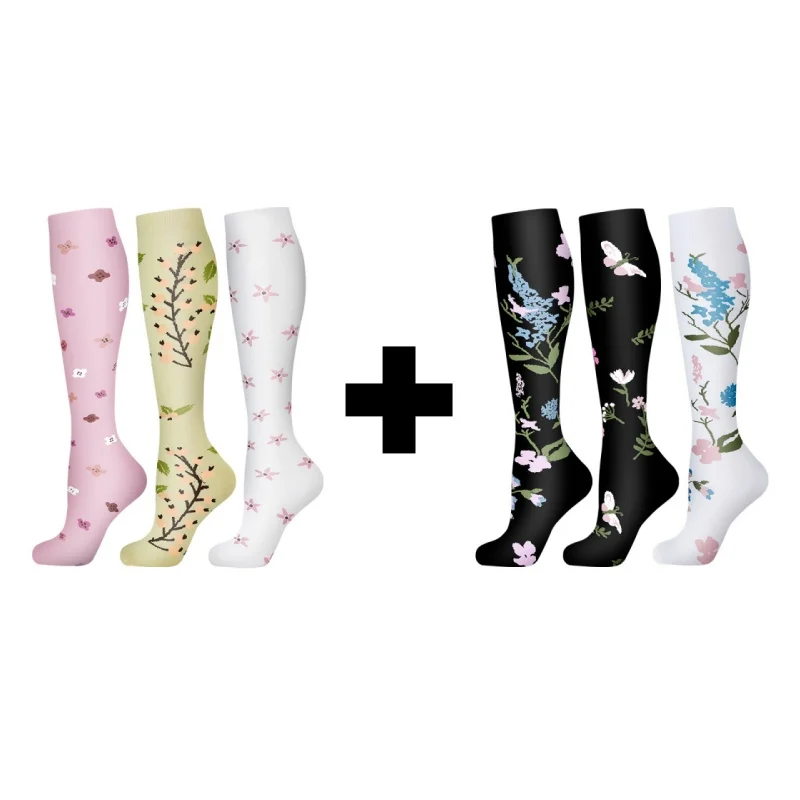 Compression Socks for Outdoor Sports - Calf Support & Swelling Relief (3 Pairs)