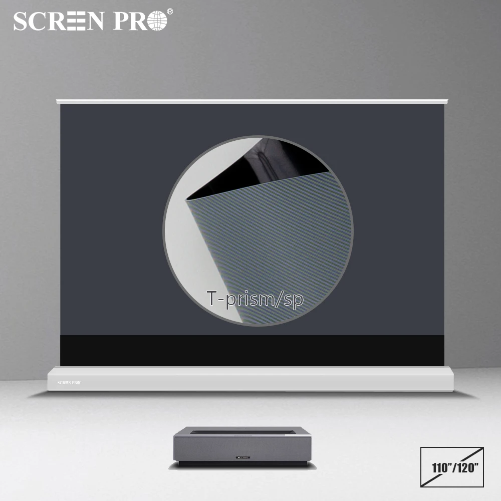 New110inch120inchElectricFloorRetractableALRProjectorScreen