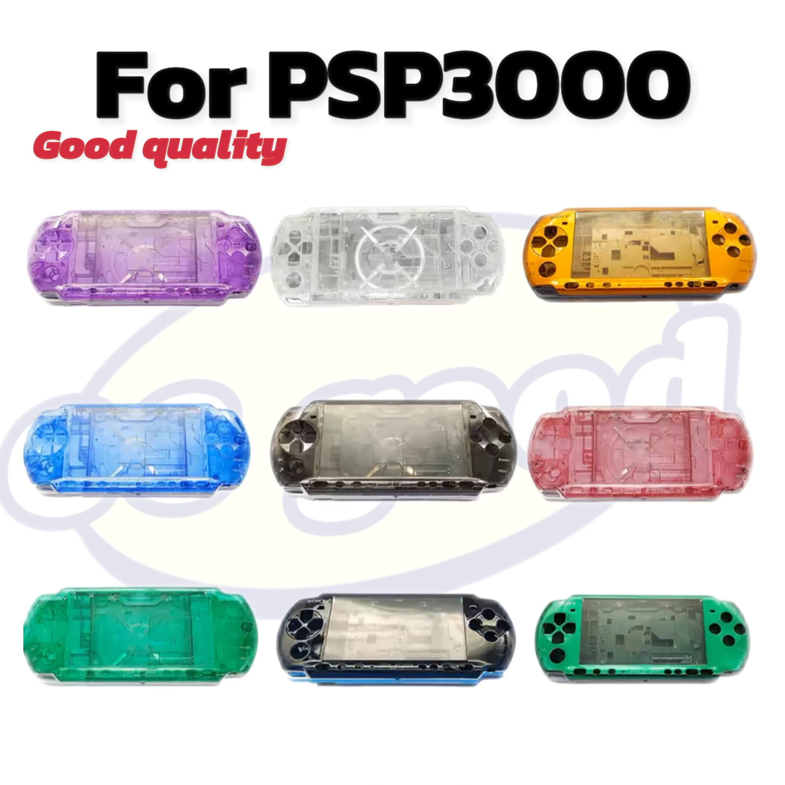 Good-Quality-Faceplate-Housing-Shell-For-PSP3000-psp3001-Clear-Crystal ...