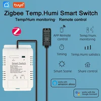 Mumubiz Tuya Zigbee Switch With Temperature Humidity Sensor ,Smart 16A 3000W Thermostat TH16 Data Monitoring Alexa Compatible 2