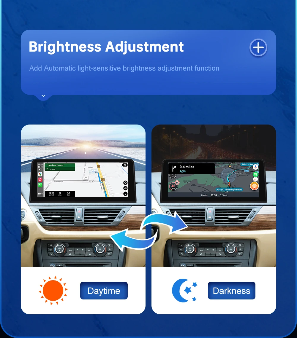 10,25 Zoll Wireless Android Auto für BMW X1 E84 2009-2015 ohne CIC-System Carplay Interface Mirror Link Air Play – Detail 10