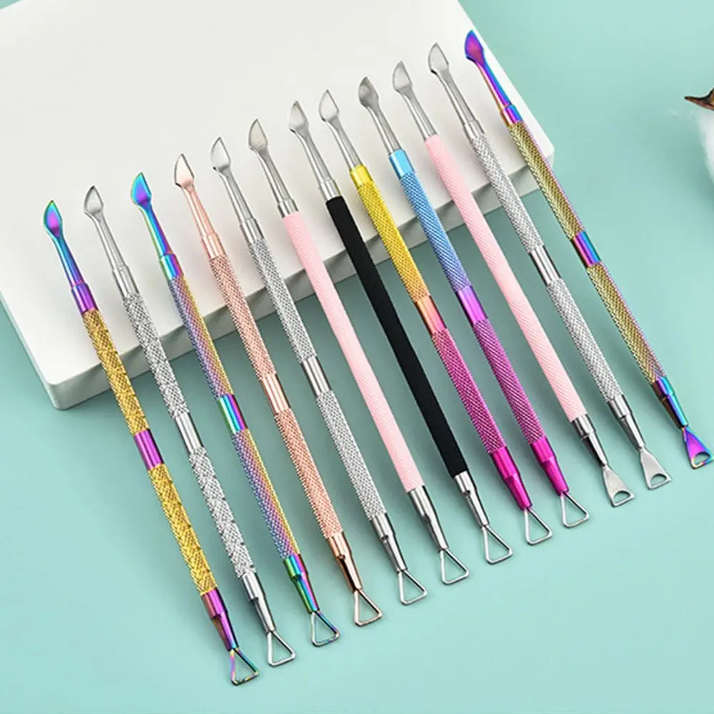 

Cuticle Pusher Double Ended Nail Polish Remover Manicure Pusher Tool Nail Dirt Cleaner Stainless Steel Dead Skin Pusher