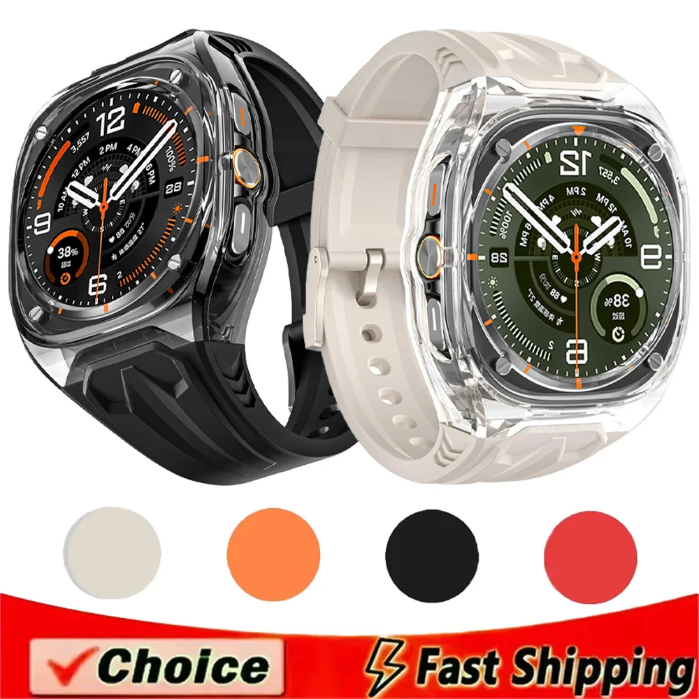 Advanced Silicone Strap with Protective PC Case
