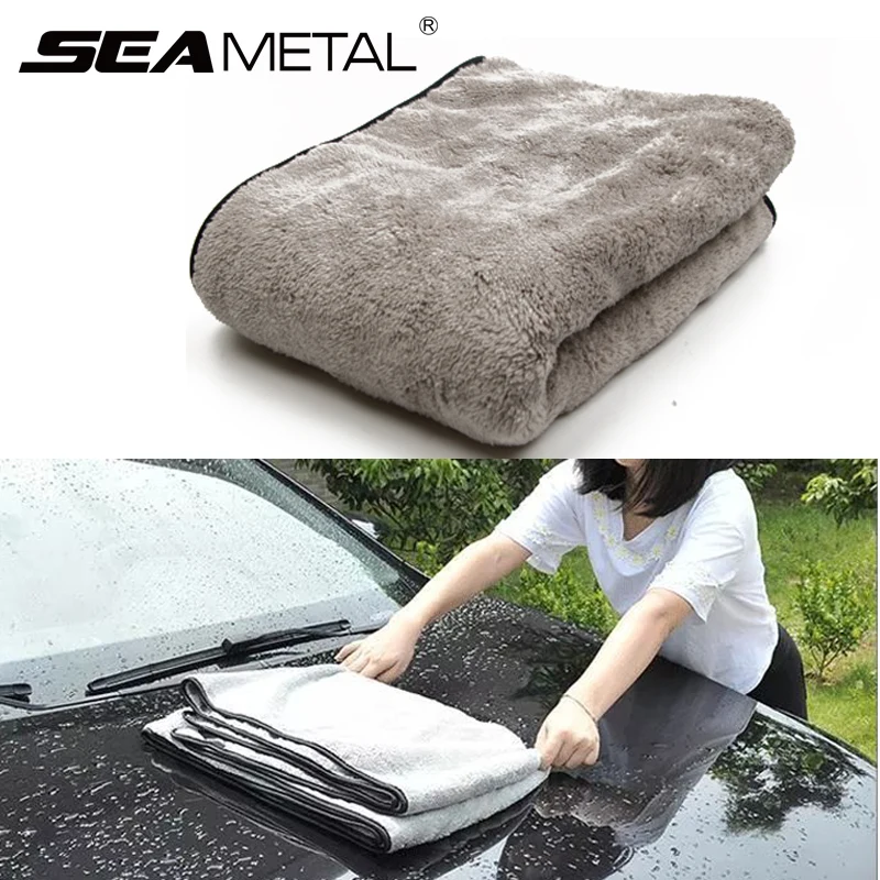 Car Care Polishing Wash Towels Plush Microfiber Washing Drying Towel Strong  Thick Fiber Car Cleaning Cloth Washing - AliExpress