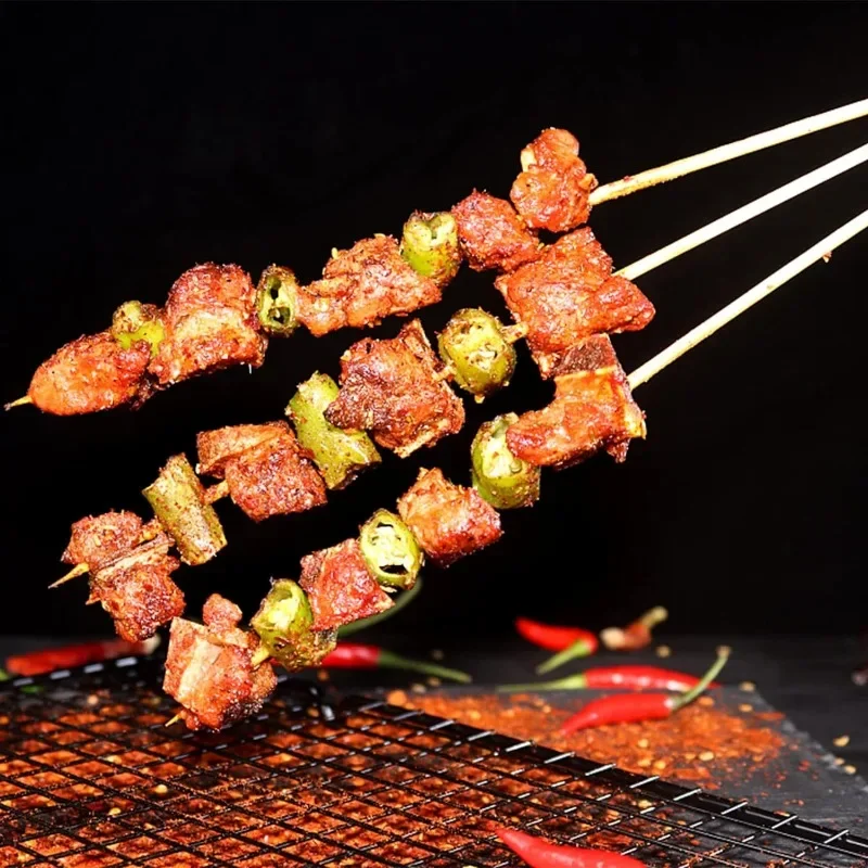 15/20/25/30cm Bamboo Barbecue Skewers Food Grade Disposable Nature Wood Long Stick for Kitchen Barbecue Fruit Fried barbecue skewers