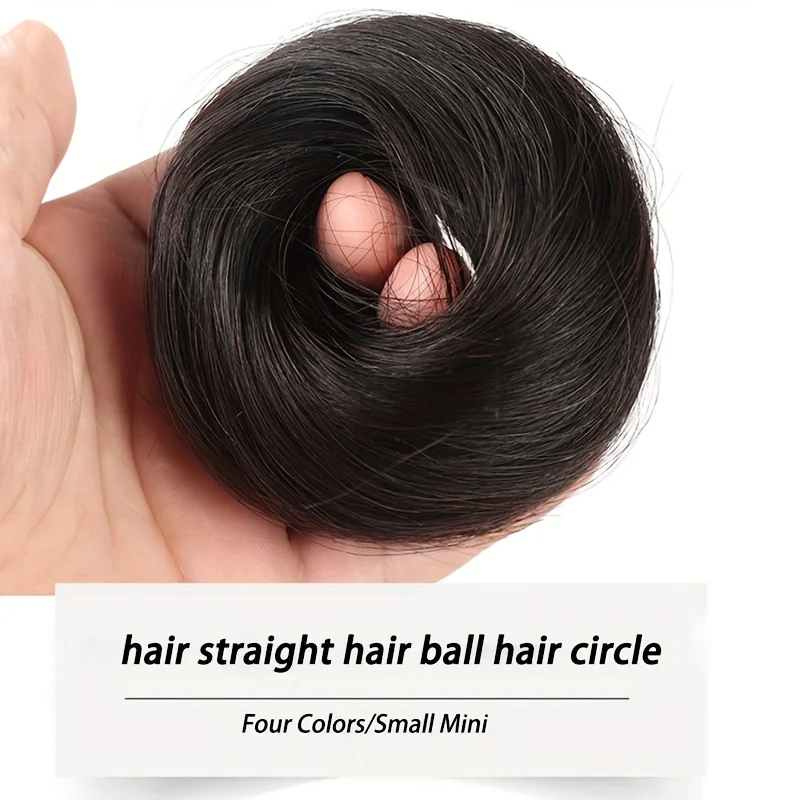 Women's Tousled Messy Bun Hair Piece Effortless Synthetic Updo with Elastic Rubber Band Ideal for Weddings, Parties, and Events