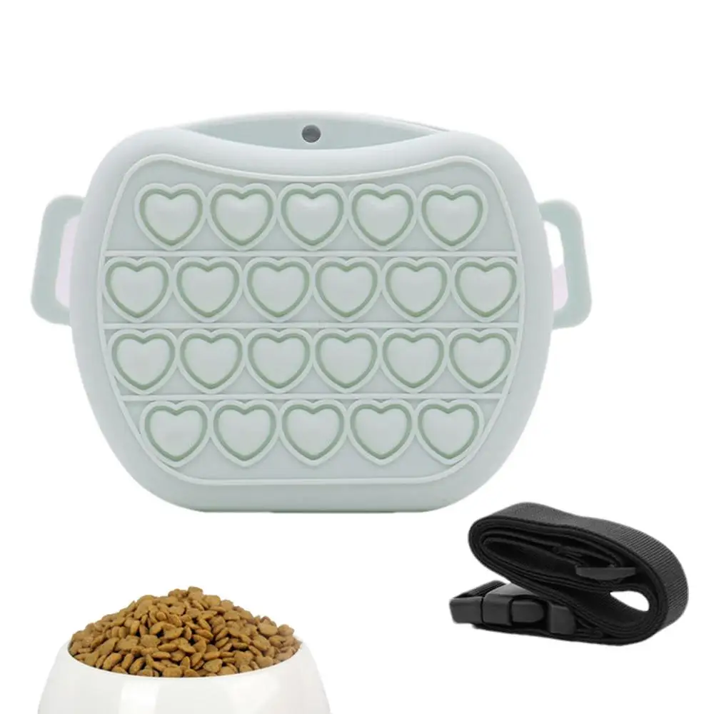 thumbnail image 1 of Bolsa de golosinas para mascotas, bolsa de entrenamiento para perros pequeños, riñonera para pasear perros, bolsa de silicona con manos libres para bocadillos, juguetes para mascotas, croquetas y golo, 1 of 5