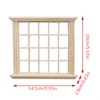1:12 Dollhouse Mini Window Frame Square Windows Model Furniture Accessories For Doll House Decor Kids Pretend Play Toys 6