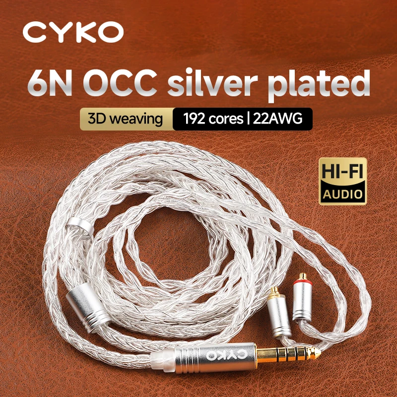 16芯 最高銀メッキOCC リケーブル 2PIN 4.4mm イヤホンケーブル