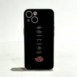 Akatsuki Naruto Ultra Clear Slim & Lightweight Shockproof TPU Phone Case - iPhone 14 Pro (Z1)