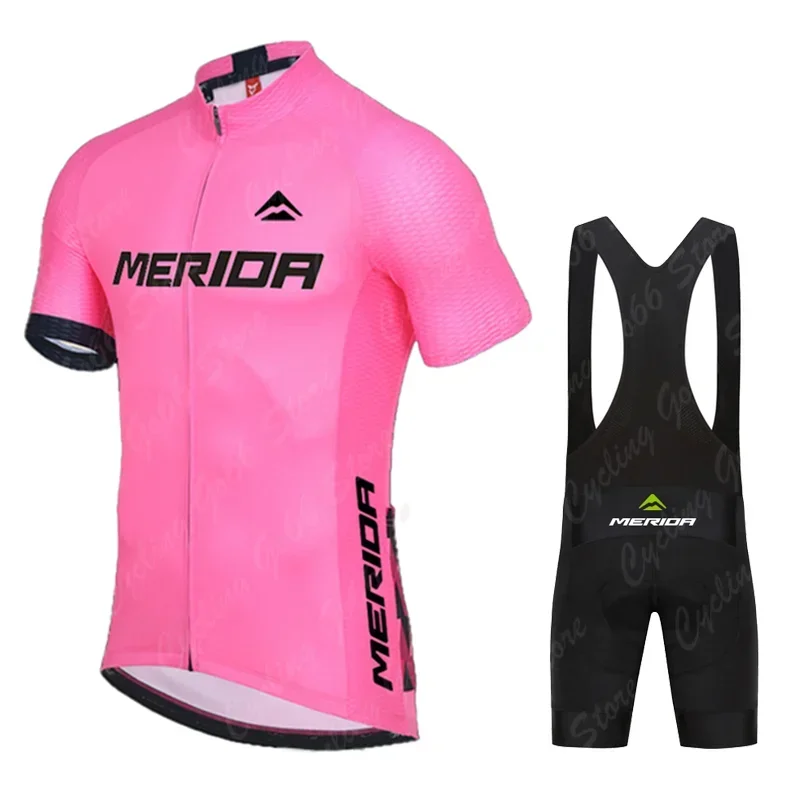 Cycling jersey set Sports Team Training Cycling Clothing Breathable Men Short Sleeve Mallot Ciclismo Hombre Verano Merida Cycling Jersey Sets