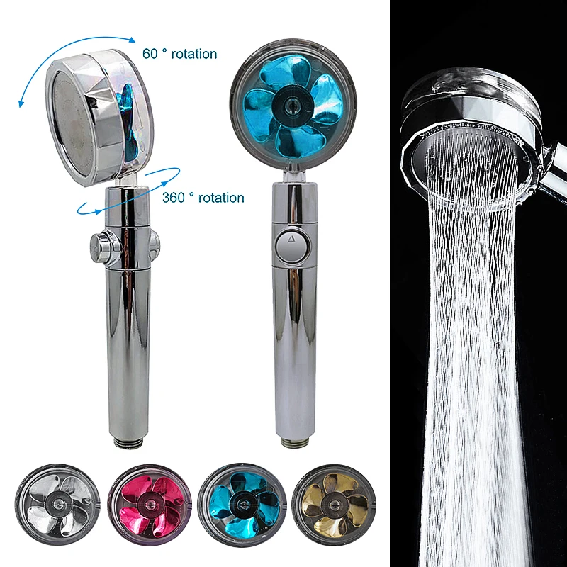 Handheld Shower Head 360 Rotated High Pressure Bathroom Pressurized