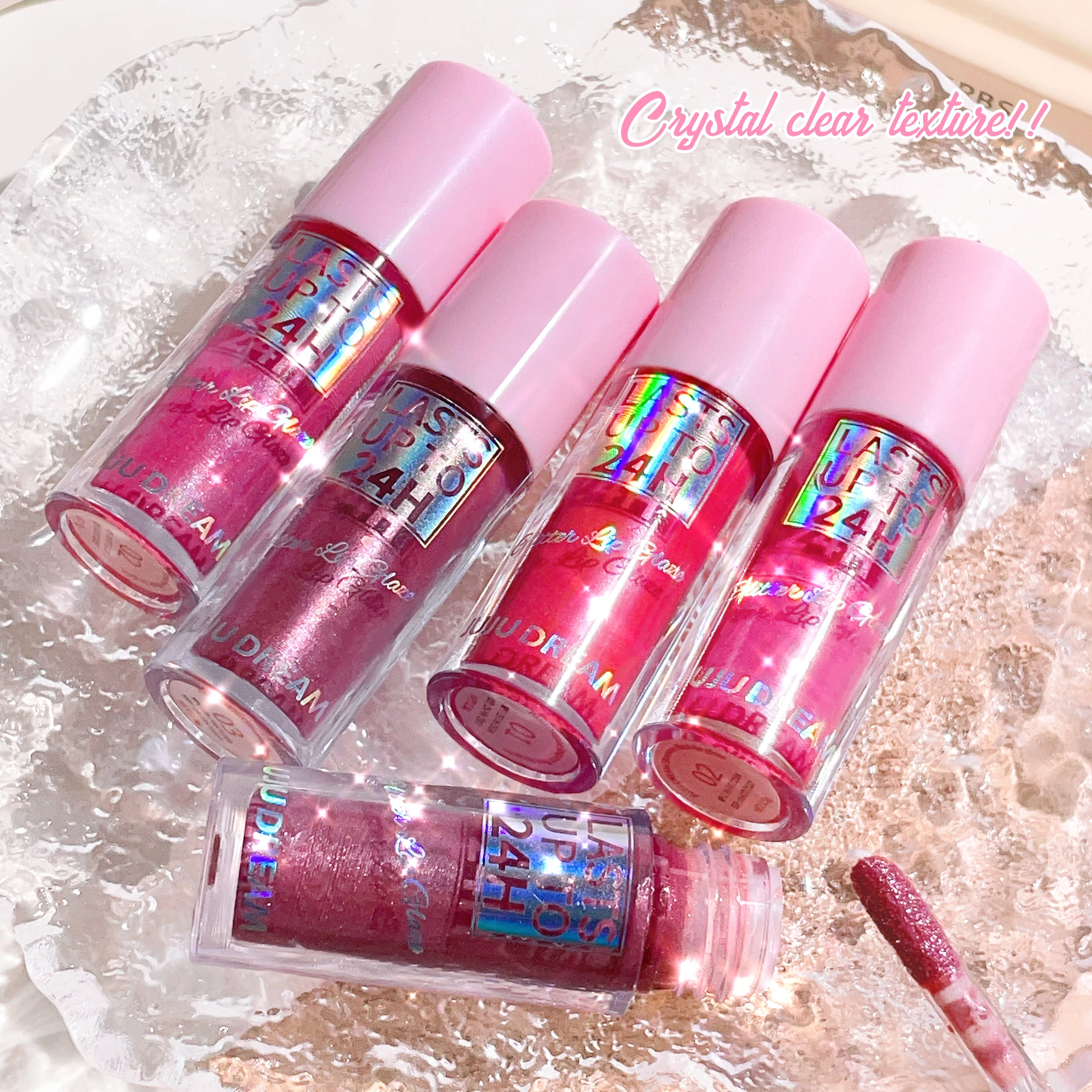 6 Colors Glitter 1pcs Lip Glaze Long Lasting Lip Gloss Waterproof Liquid Lipstick Makeup Lip Oil Lip Tint Moisturizing Lip Balm_voghion.com