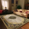 Living Room Decoration Gold Carpets European Style Retro Soft Rug Hall Sofa Side Floor Mat Room Decor Large Carpet Anti Slip 1