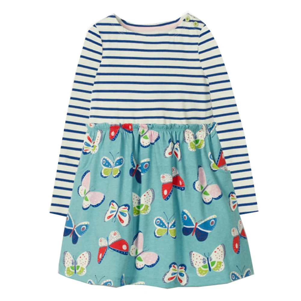 Autumn Baby Girls Long-sleeved Dresses Toddler Princess Casual Children Clothing