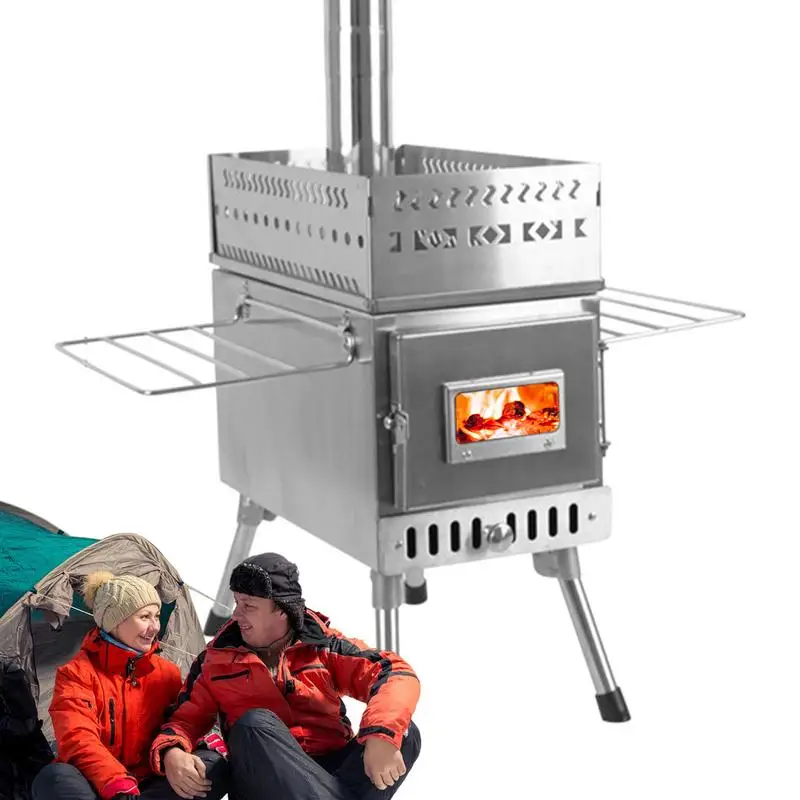 

Portable Folding Camping Stove Mini Firewood Burner Charcoal Stove Camp Tent Heating Stove Outdoor Camping Wood Burning Heater