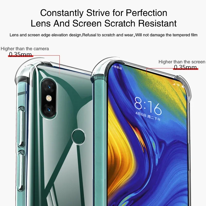 Enhanced Airbag Anti-Drop Translucent Phone Case - Soft Gel Bumper with Thickened Corners