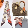 South Korea's Four Seasons Versatile Zebra Fine Horse Women's Twill Ribbon Scarf Travel Bag Handle Ribbon Hair Band Small Scarf 1