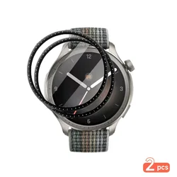 9D Soft Curved Full Cover Screen Protector with Graduated HD Films - Smartwatch Accessory - Amazfit Balance (B with scale - 2PCS)