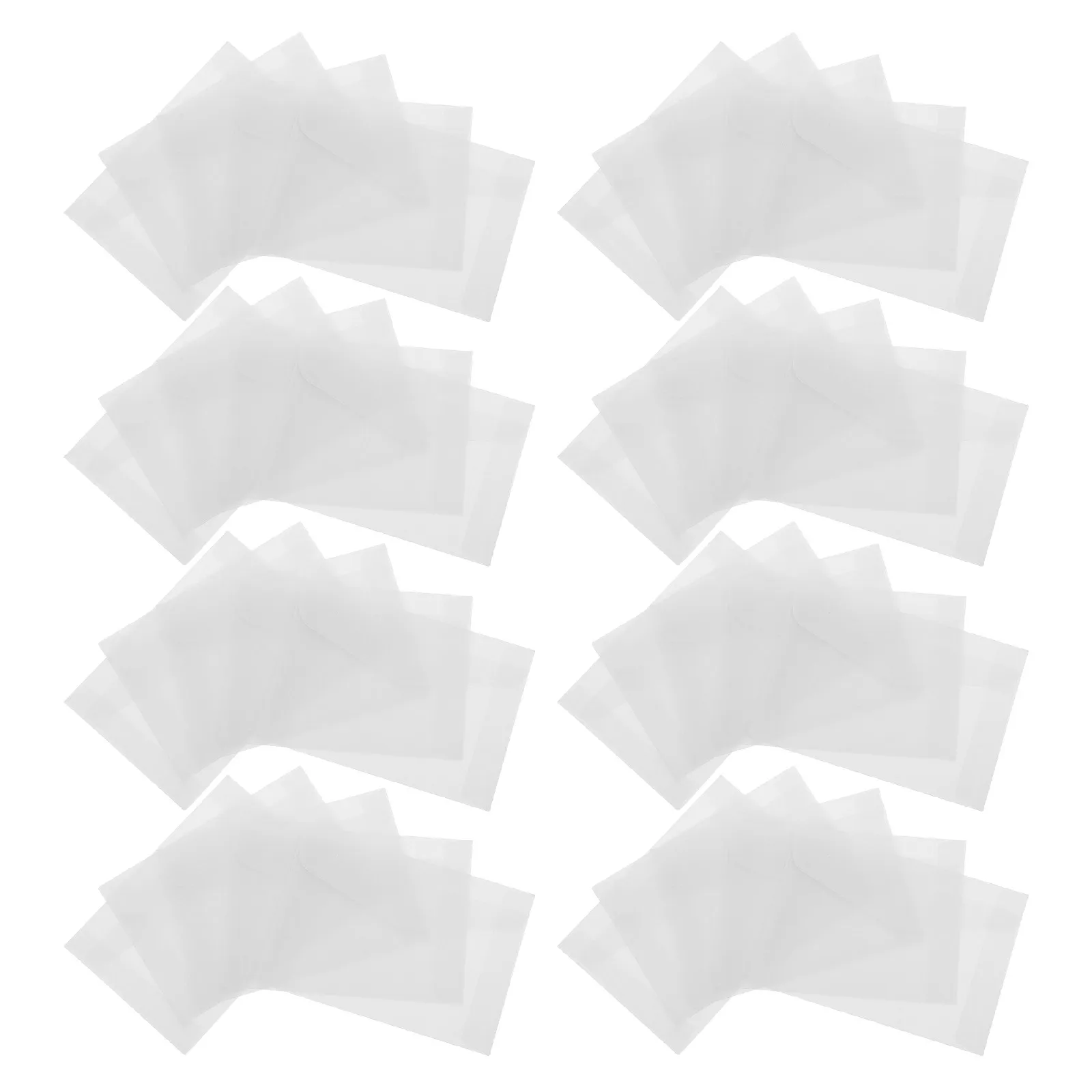 100Pcs Glassine 봉투 3.9x2.8 인치 결혼식 초대장 선물 카드 명함용 무산성 반투명 종이 봉투