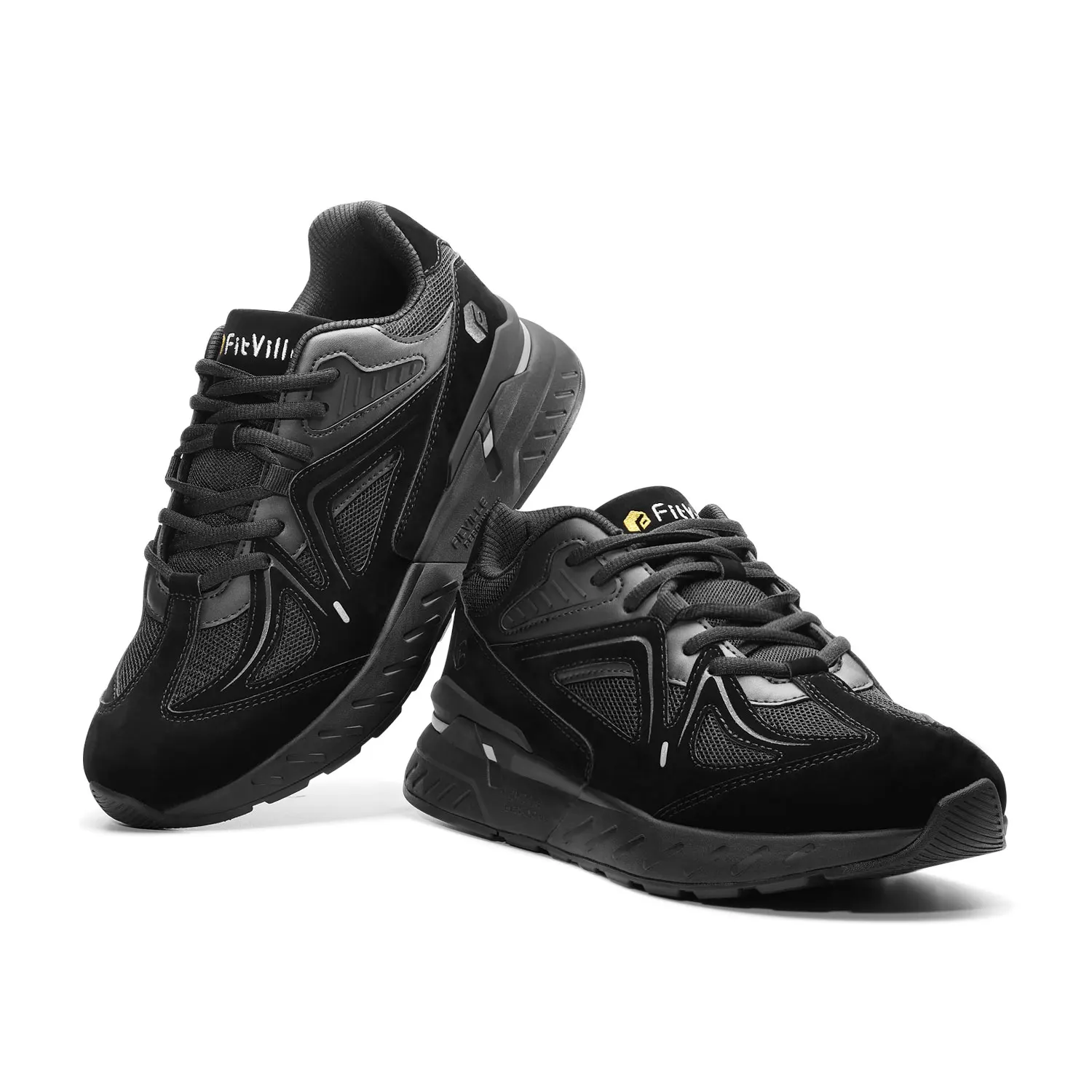 FitVille Extra Wide Men's Walking Shoes Lightweight Sneakers for Flat Feet Arch Fit Heel Pain Relief Non-Slip Sports Shoes
