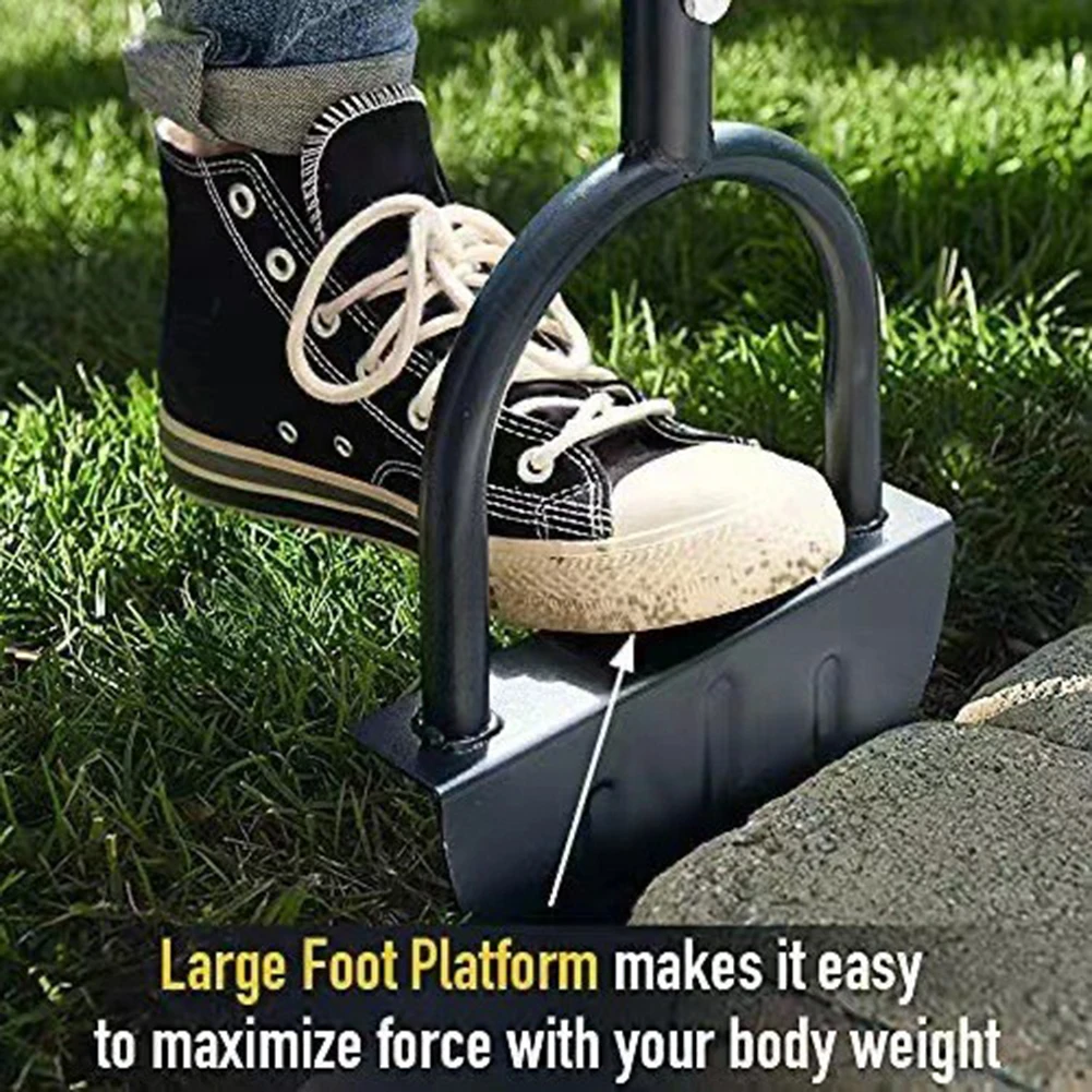 Serrated Edger Lawn Tool Half Moon Edger Handheld Saw-Tooth Garden Edger With Steel Blade Long Handle Grass Saw Cutter For Court 2