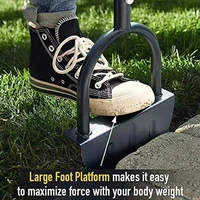 Serrated Edger Lawn Tool Half Moon Edger Handheld Saw-Tooth Garden Edger With Steel Blade Long Handle Grass Saw Cutter For Court 2