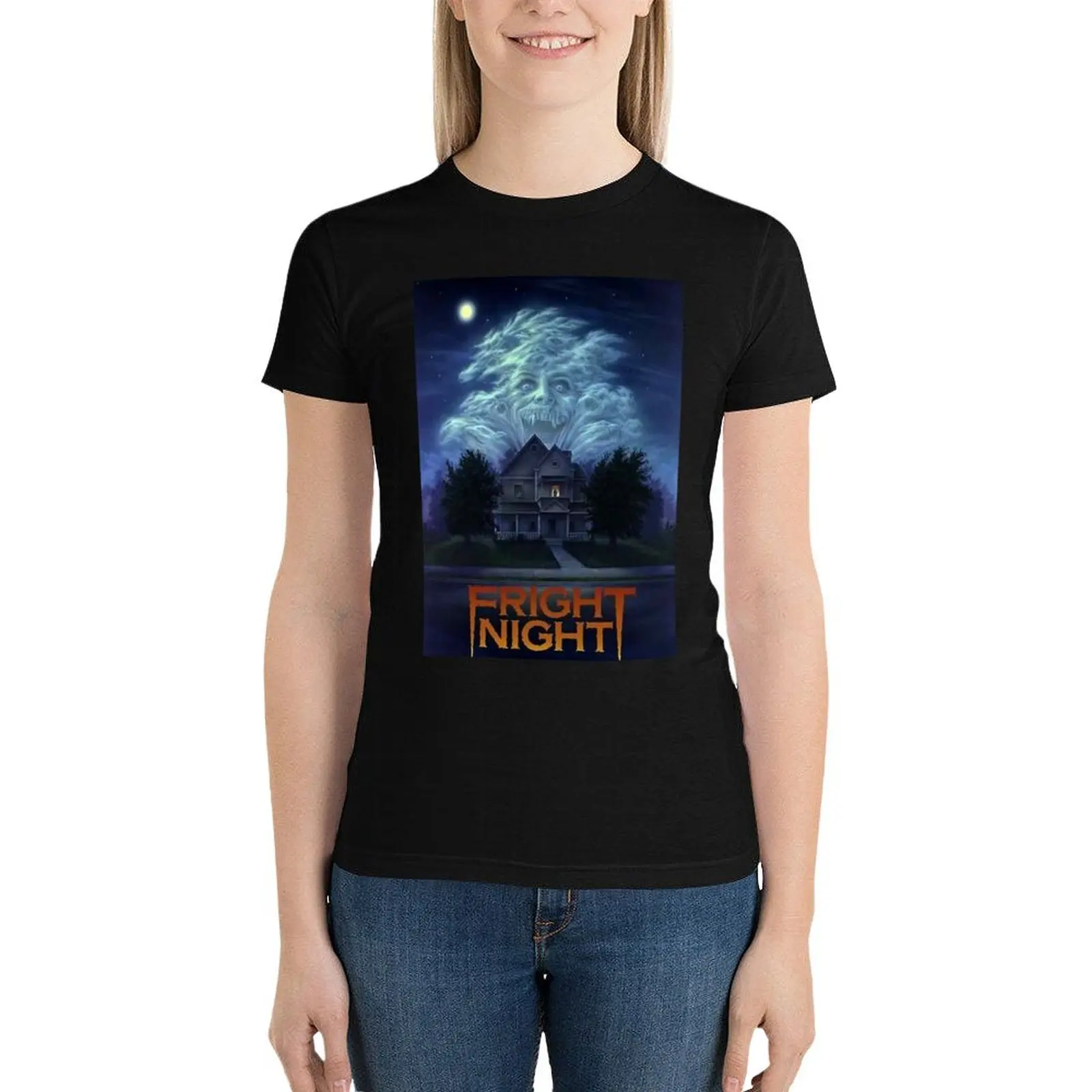 fright night T-Shirt tops anime clothes western t-shirt dress for Women